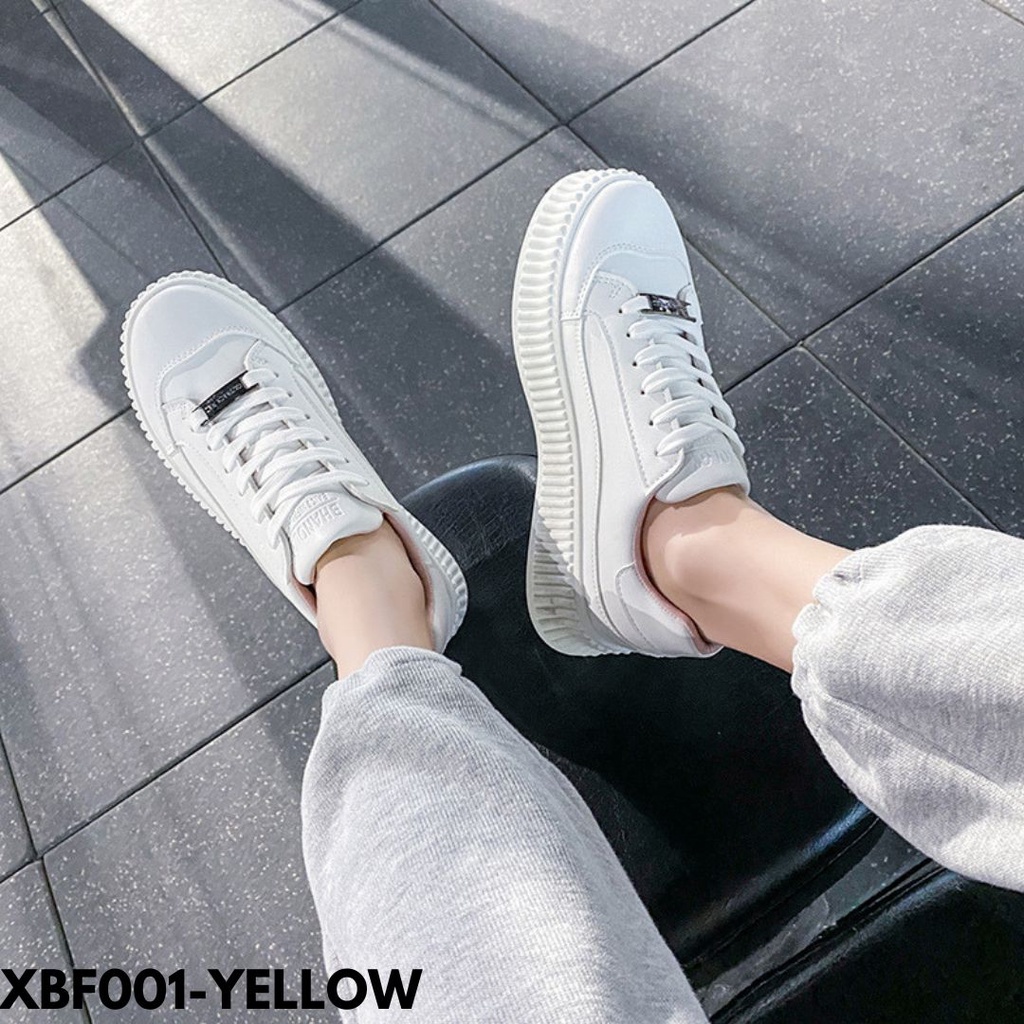 SEPATU SNEAKERS WANITA BERTALI SOLE TINGGI ELEGANT CLASSIC WHITE BAHAN PU IMPORT BF001