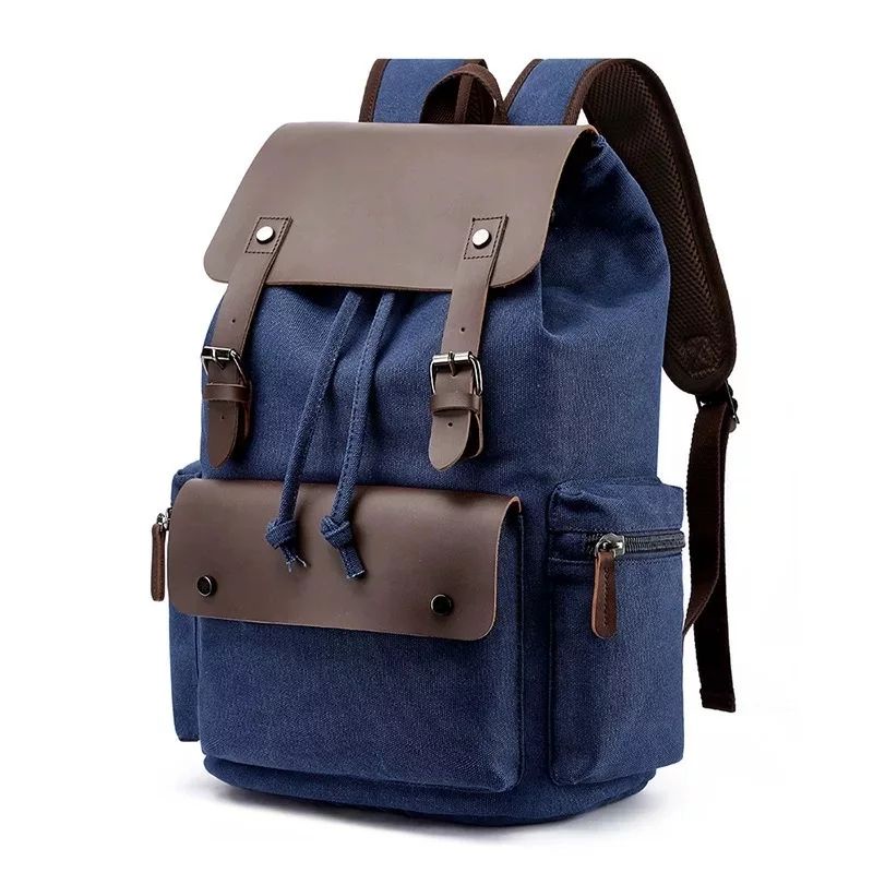 Ransel Laptop Kanvas Tas Travel Laptop Pria Wanita Kapasitas Besar