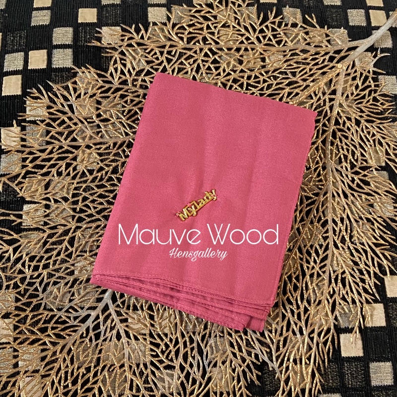 Part 1 Mylady Hijab Plain Voal Ultrafine by Myladyhijab dark mustard silver broken white optic white-MAUVE WOOD