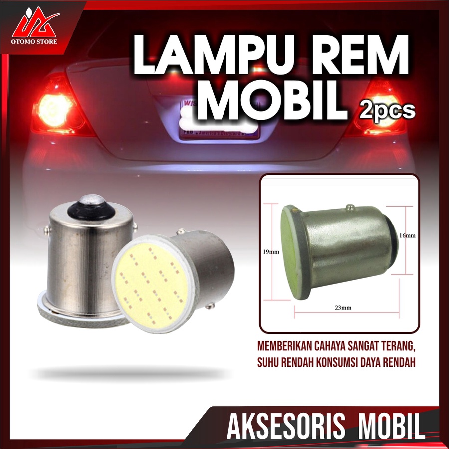 2PCS LAMPU REM MOBIL Lampu Rem LED 1156 BA15S P21W 2PCS Untuk Sinyal Rem Mundur Mobil