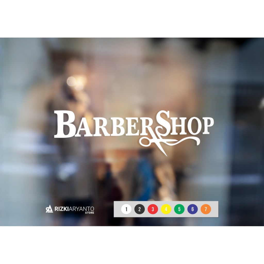

Stiker Kaca Barbershop Sticker
