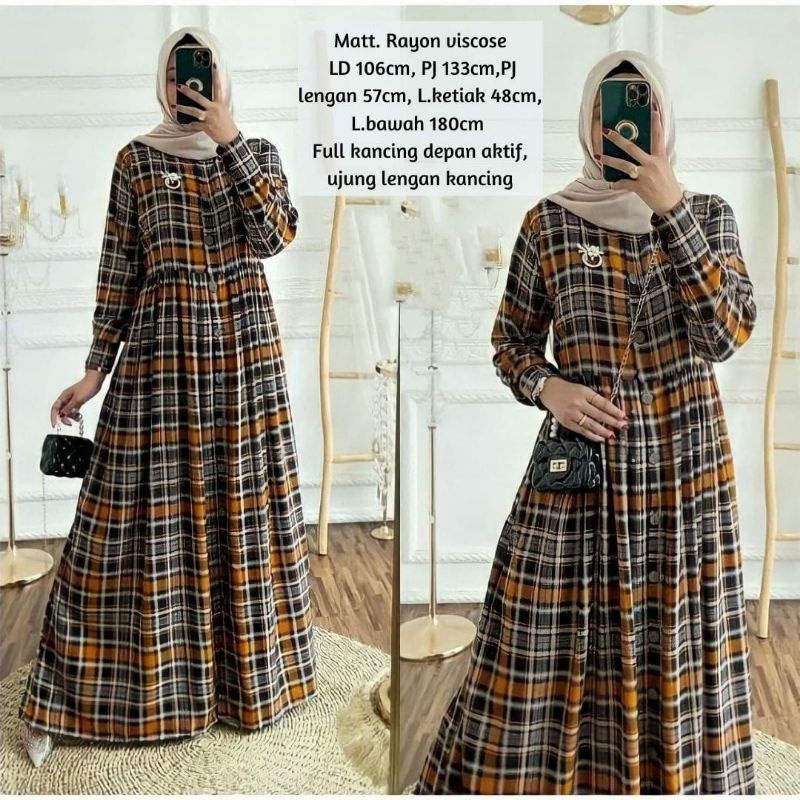 ASTRID MAXI DRESS RAYON ARMOR PREMIUM-Soraya dress mustard