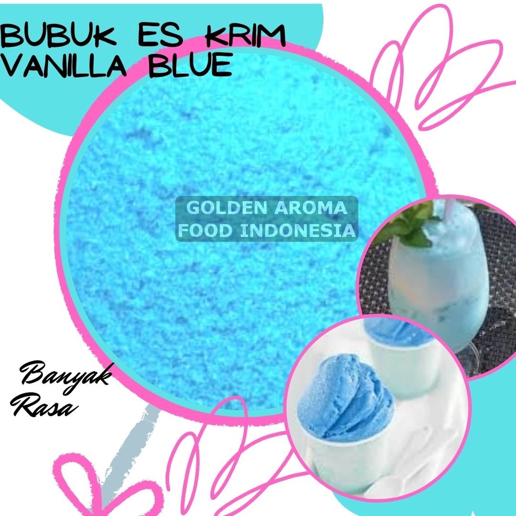 

Bubuk ES CREAM Aneka Rasa Vanila Blue Premix Ice Cream KWALITAS PREMIUM / SERBUK ES KRIM Powder Instan Berbagai Macam Varian Rasa Istimewa 1kg Es Krim Eskrim Ice Krim enak Hala