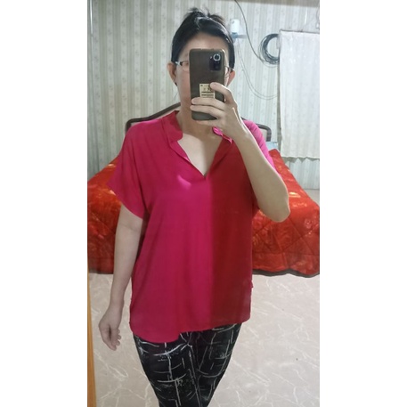Blouse Rayon Pink Fushia