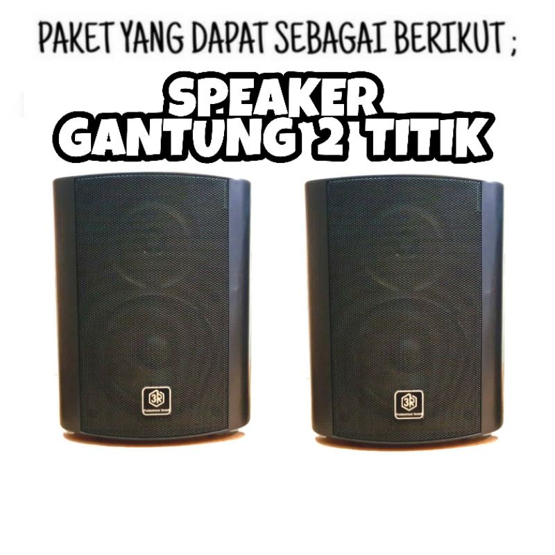 Paket Sound Cafe kantoran klinik Speaker 2 Titik Professional Sound 3R