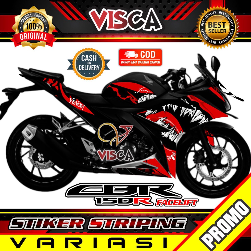 Striping Cbr 150r Facelift  - Sticker Striping Variasi Lis Cbr 150r Facelift - Striping Hologram Cbr