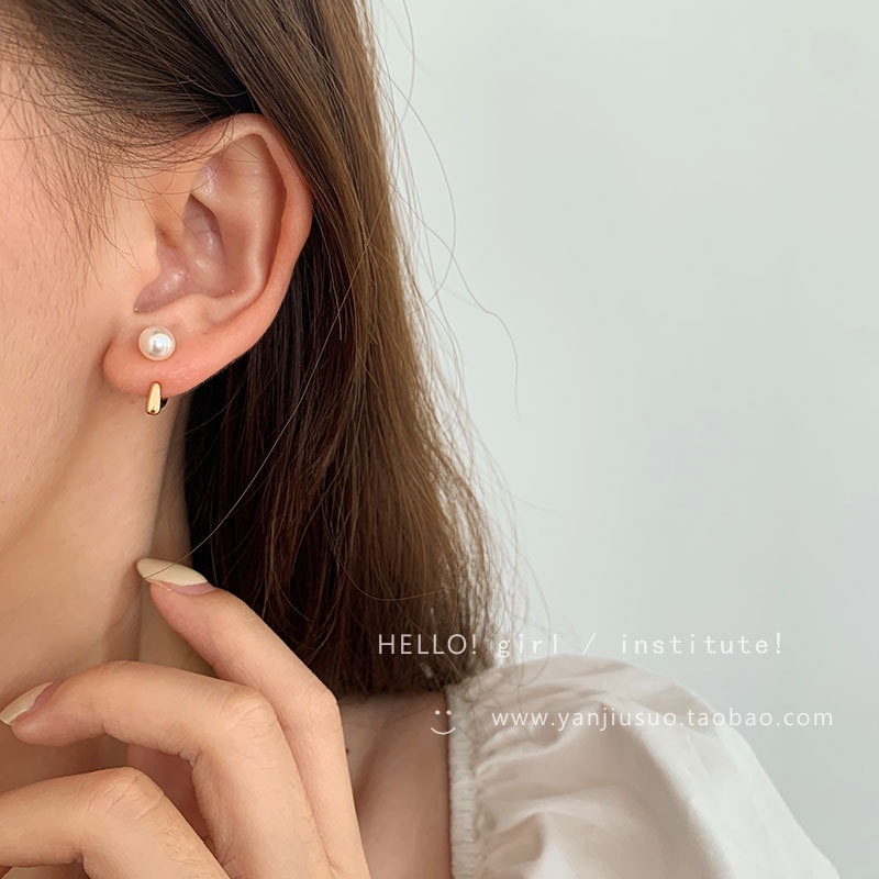 Rasa desain menggantung mutiara anting-anting anting-anting wanita online influencer niche temperame