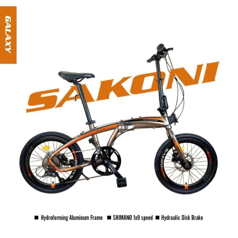 sepeda lipat sakoni galaxy 20 inch