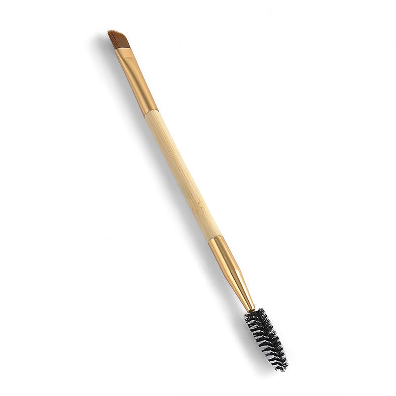 Brush 2 Sisi dengan Gagang Bambu + Sisir Alis