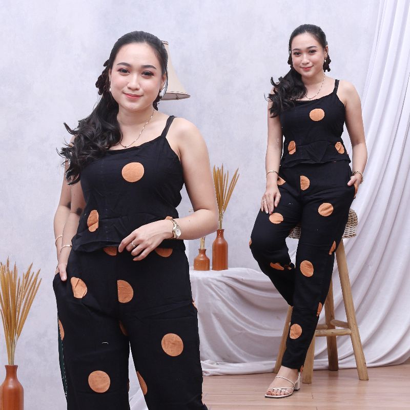 Setelan Tanktop Wanita || Vava Panjang || Baju Tidur || Santai setelan piyama || Daster Bali