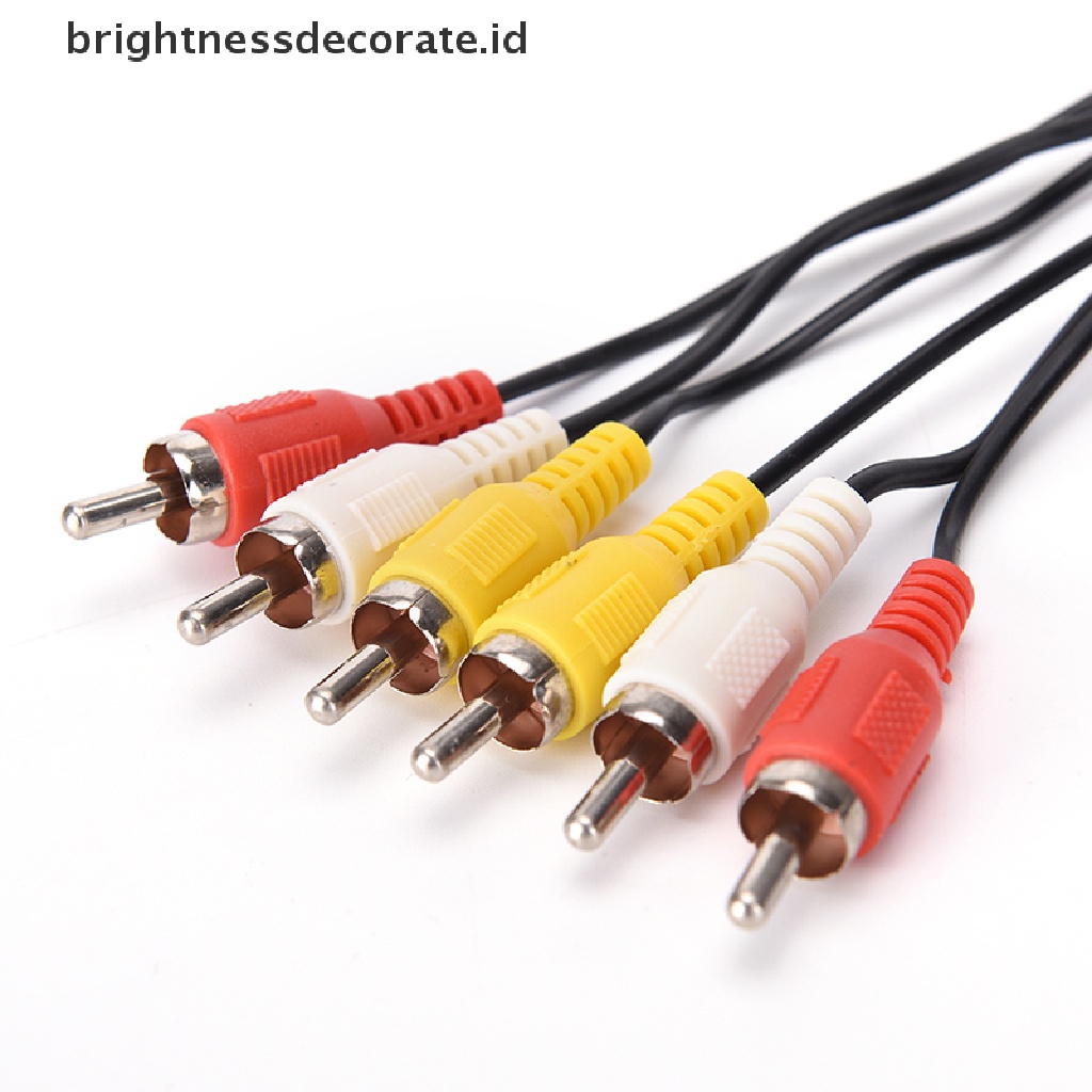 [birth] 3 RCA Male to 3 RCA Male Composite Audio Video AV Cable Plug  1M [ID]