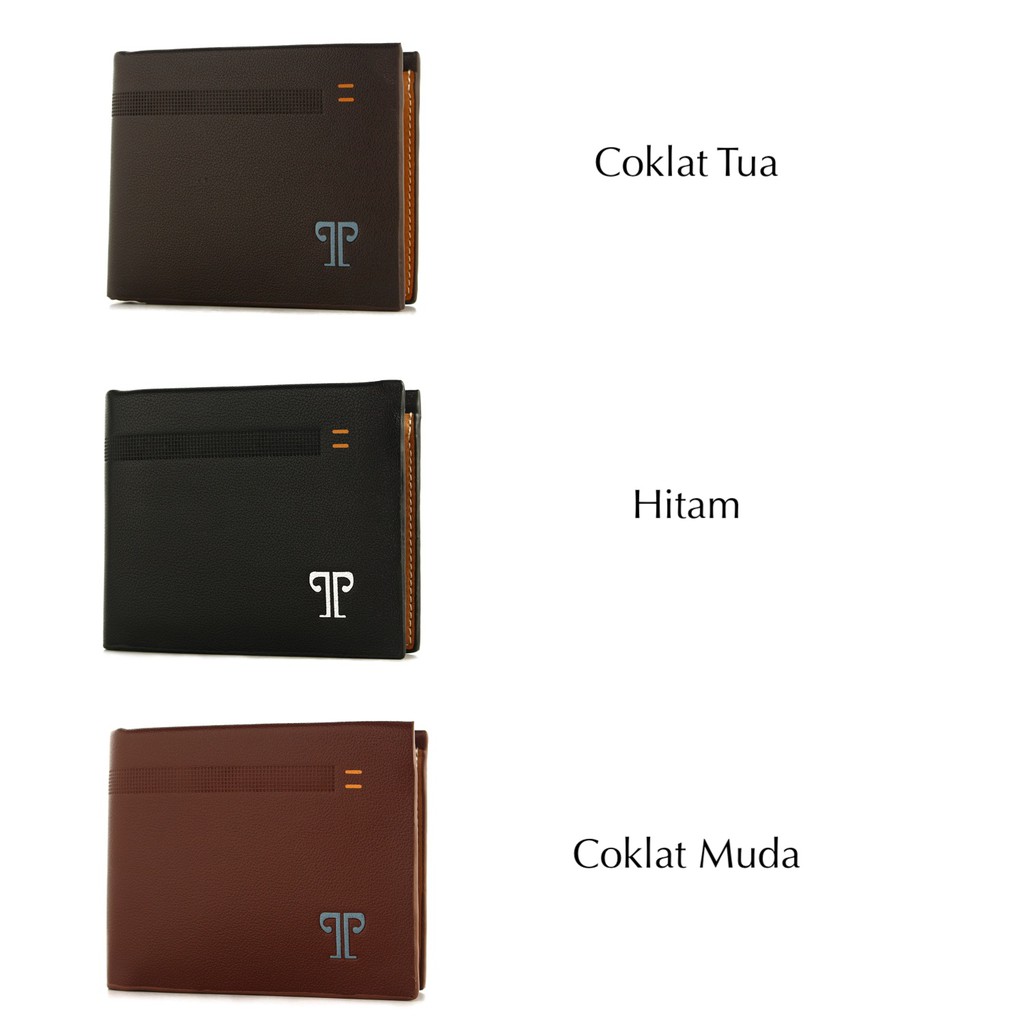 TOKOKOE - Dompet Pria Bahan Kulit Vegan Original model Lipat dengan Kotak Original - Troy - Pold