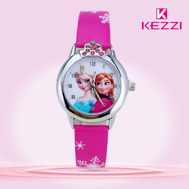 Kezzi Jam Tangan Anak Perempuan Princess Elsa Anna Frozen - FG0701A - Pink