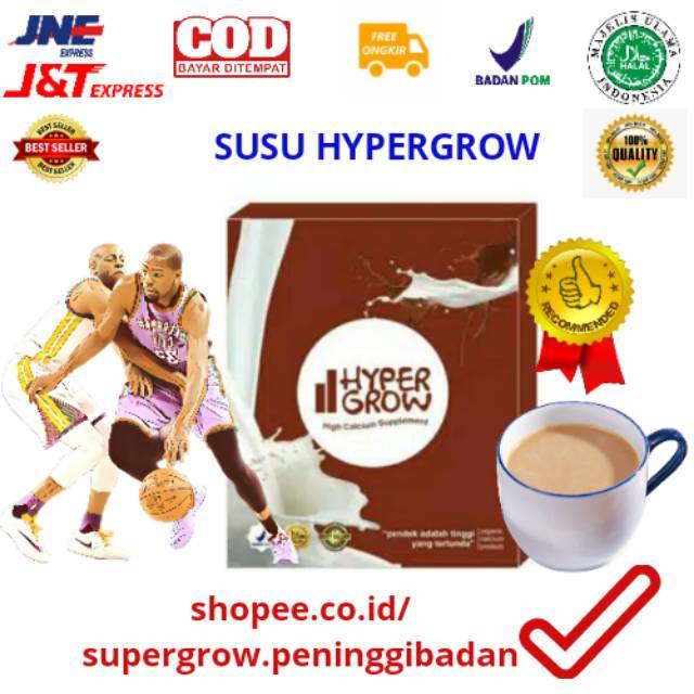 HYPERGROW UP SUSU PENINGGI BADAN ORIGINAL - SUSU NUTRISI HERBAL HYPERGROW DEWASA & ANAK MURAH TASIK