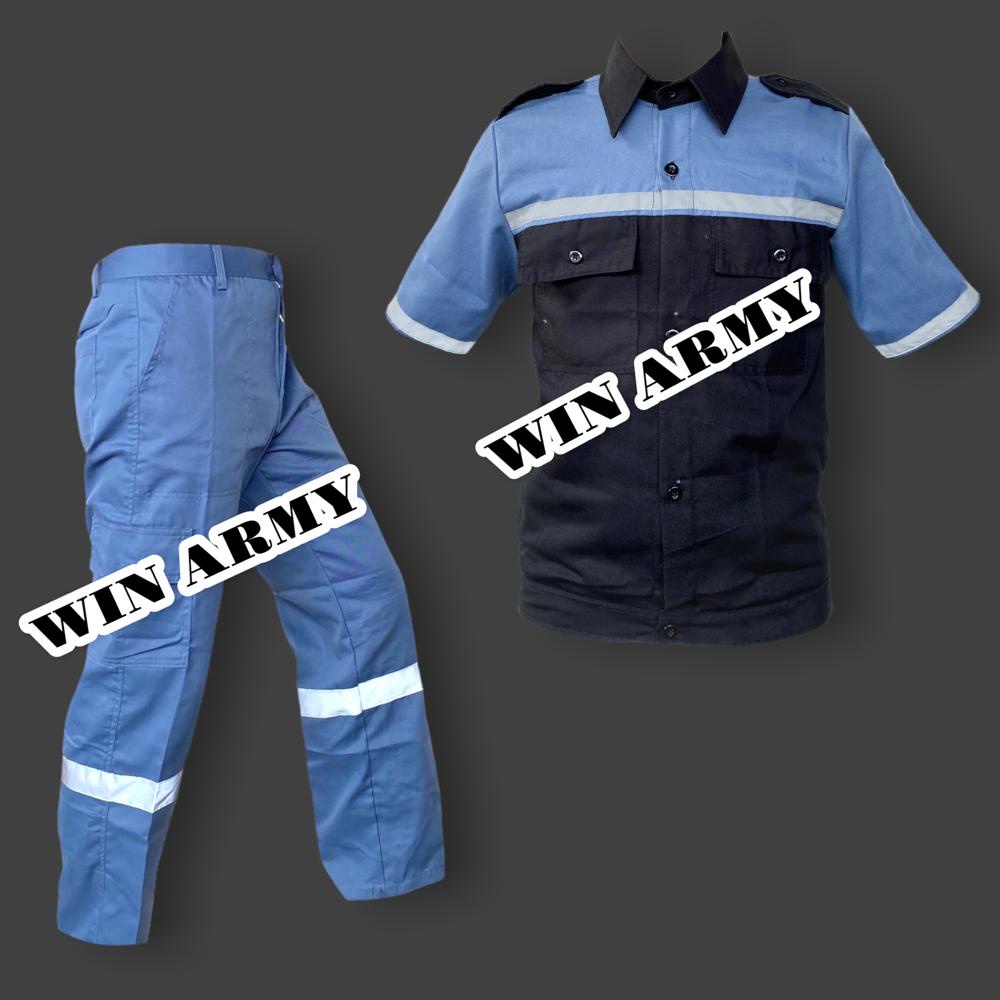 Katelpak Wearpack Atasan Safety Kombinasi 2 Warna Kemeja two tone Kemeja dan Celana Safety Setelan Kemeja Pendek Kombinasi Baju Safety Lengan Pendek