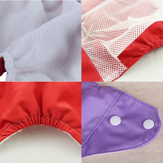 MOGYMOGY Popok Kain Bayi Kancing Warna Polos Clodi Diaper Dapat Dicuci Reusable