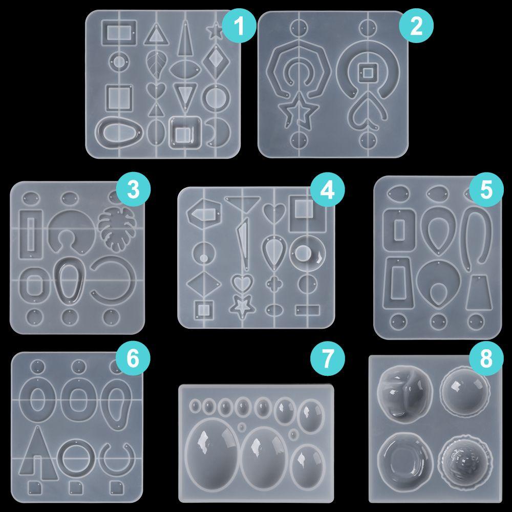 Solighter Anting Cetakan DIY Kerajinan Buatan Tangan Membuat Perhiasan Kristal Epoxy Tidak Teratur Anting-Anting Geometris Liontin Dekorasi