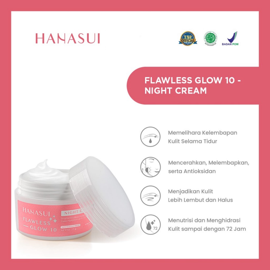 PAKET  GLOWING HANASUI FLAWLESS 10