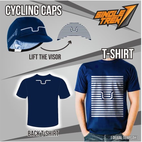 NEW Kaos Sepeda Sepeda Lipat Brompton Seli Dahon Garis Stang adem - Stang Navy, M Murah