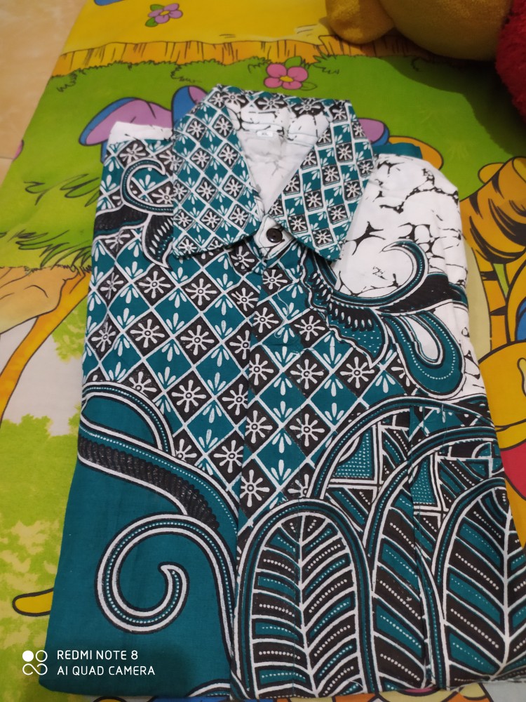 Bswart Batik Hrb026 Kenongo Hem Pendek Padi Pekalongan M L Xl Batik Pria Murah Modern Grosir
