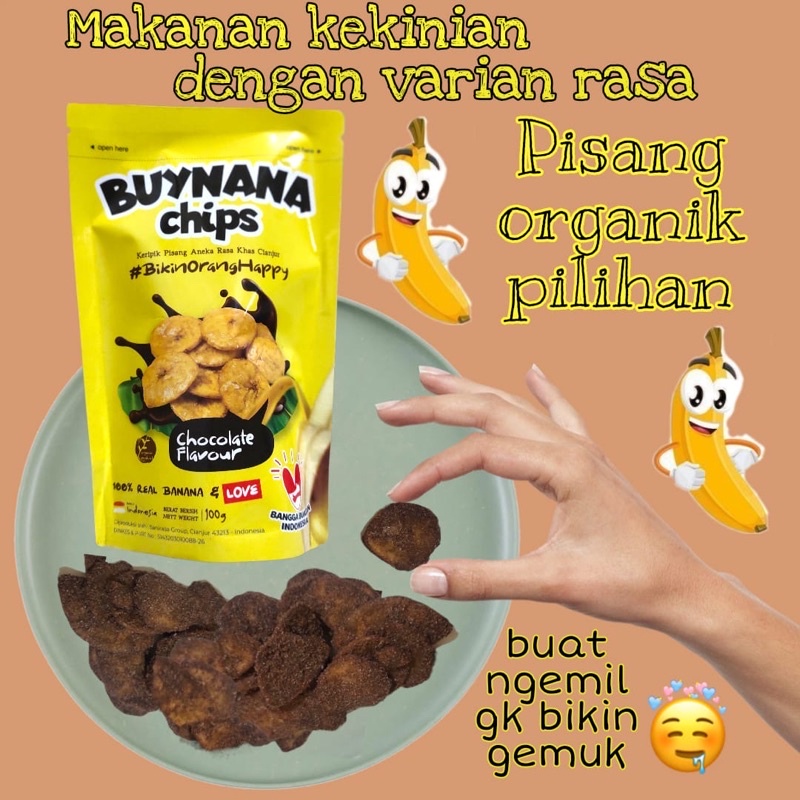 

Keripik Pisang Buynana Chips varian Coklat