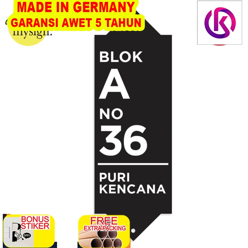 

Terlaris Custom 15X45 Nomor Rumah Akrilik Timbul | Plat Nomor Acrylic Bagus