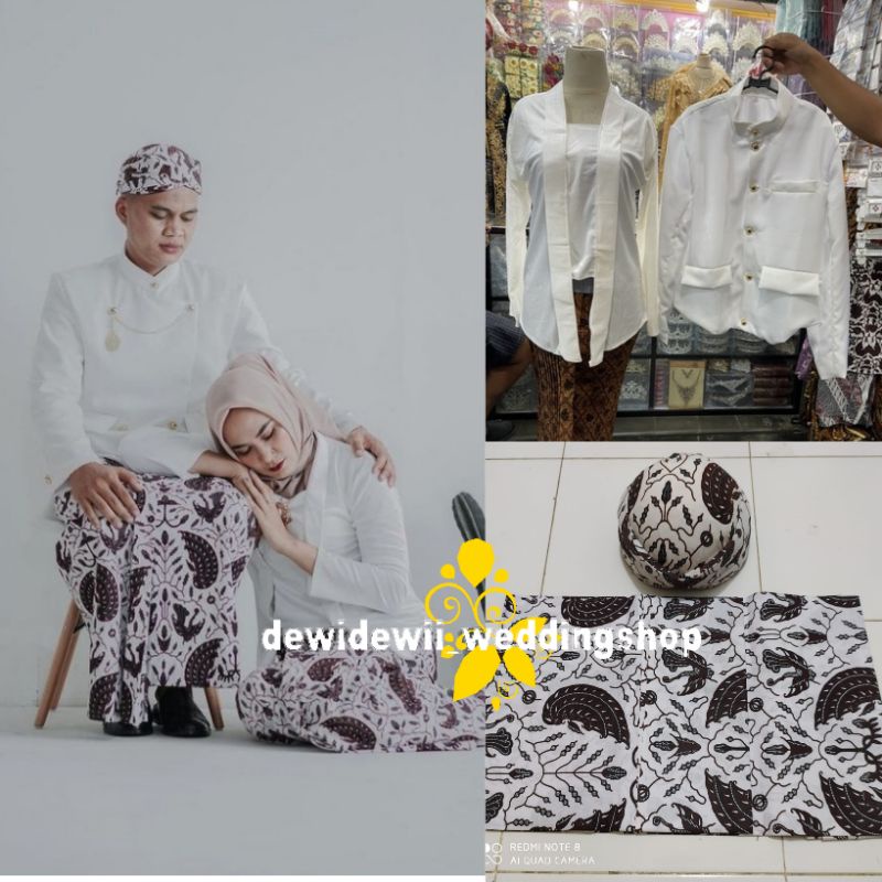 Baju Prewedding/ Baju Couple Adat Jawa, Nuansa Putih (SAC - S)