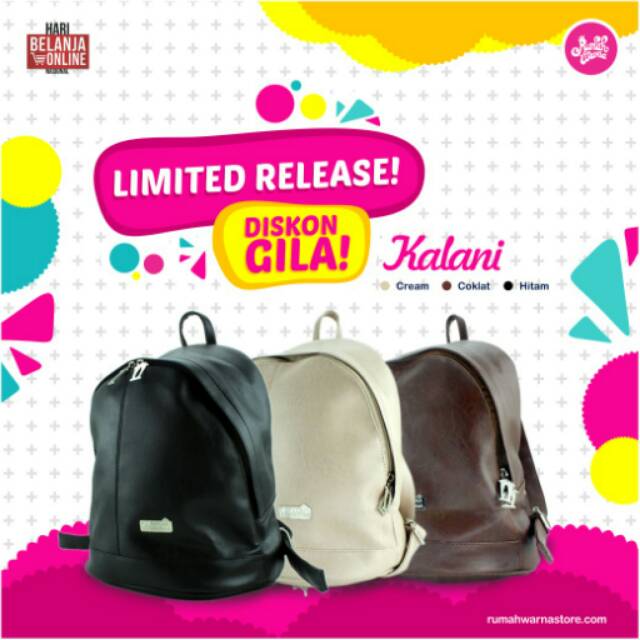 Tas Ransel Kalani Rumah Warna