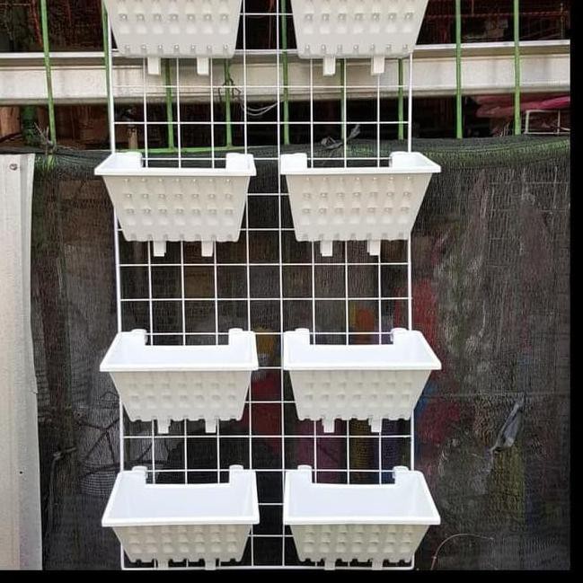 Ram besi bunga dan tempat rak pot dinding