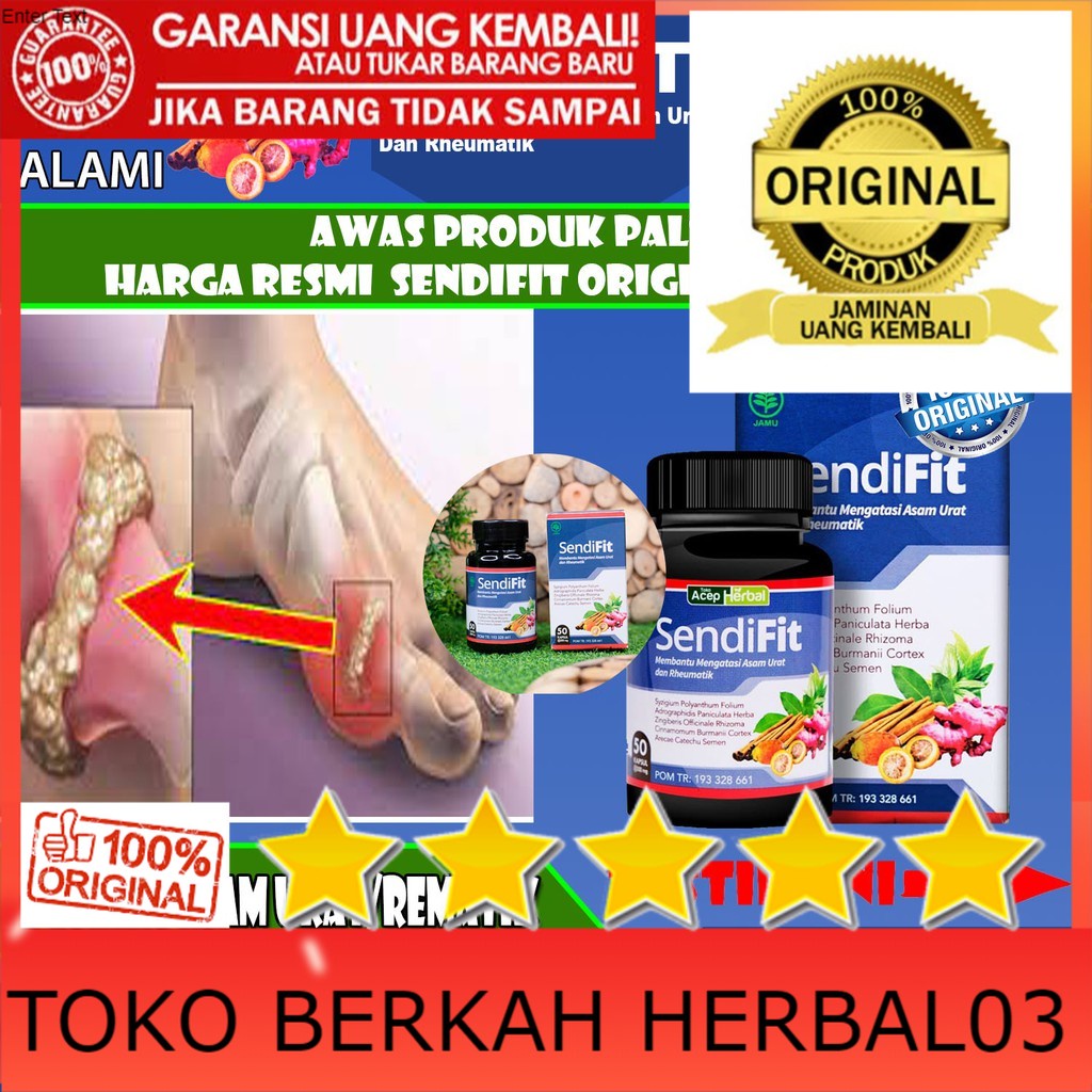 100% ASLI SendiFIT Original Spesialis Obat Asam Urat dan Reumatik Syaraf Kejepit Nyeri Pinggang Vios