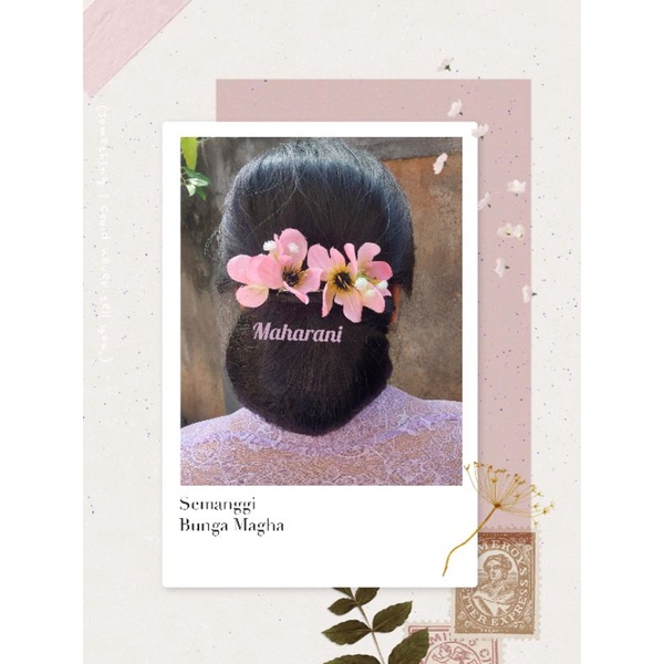 semanggi bunga magha / semanggi sanggul / semanggi bunga / bunga hairdo / bunga sanggul / aksesoris 