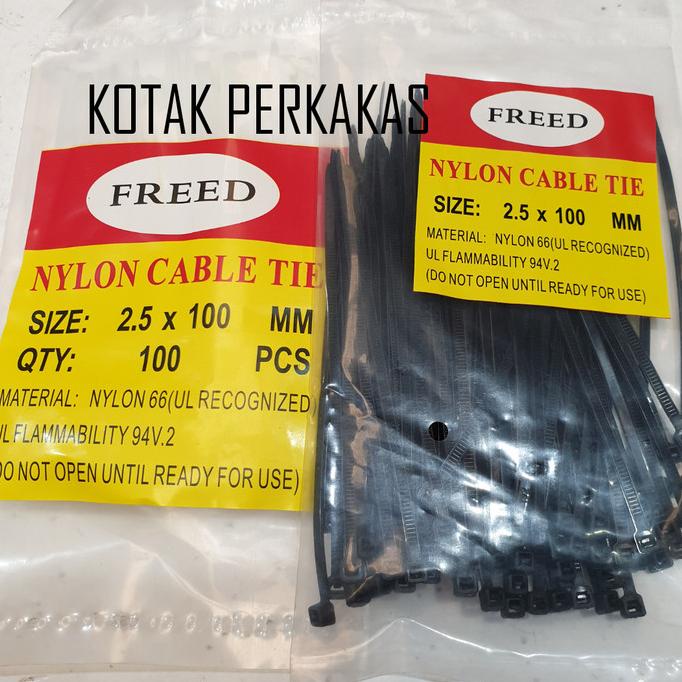 

Office & Stationery | Document Organizer | Nylon Cable Tie 2.5X100Mm/Kabel Tis 10 Cm Hitam Per20 Bungkusx100 Pcs | Best Seller
