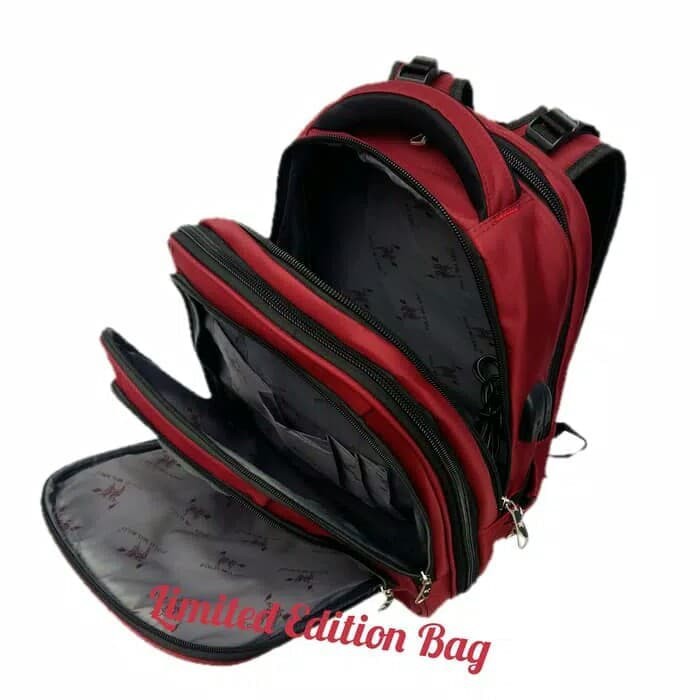 TAS RANSEL LAPTOP ORIGINAL POLO MILANO - Cokelat Tua Tas Ransel Pria