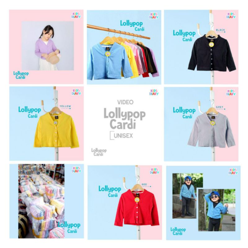 Cardigan Anak Perempuan Laki Laki Lolipop Cardi Cardigan Kakay Kids Murah