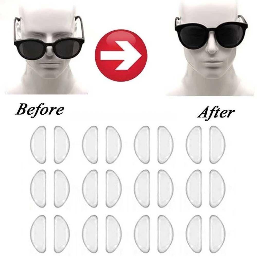 Needway Bantalan Kacamata Nyaman Kacamata Aksesoris Non-slip Transparan Anak Bentuk Busur Kacamata Hidung Tongkat
