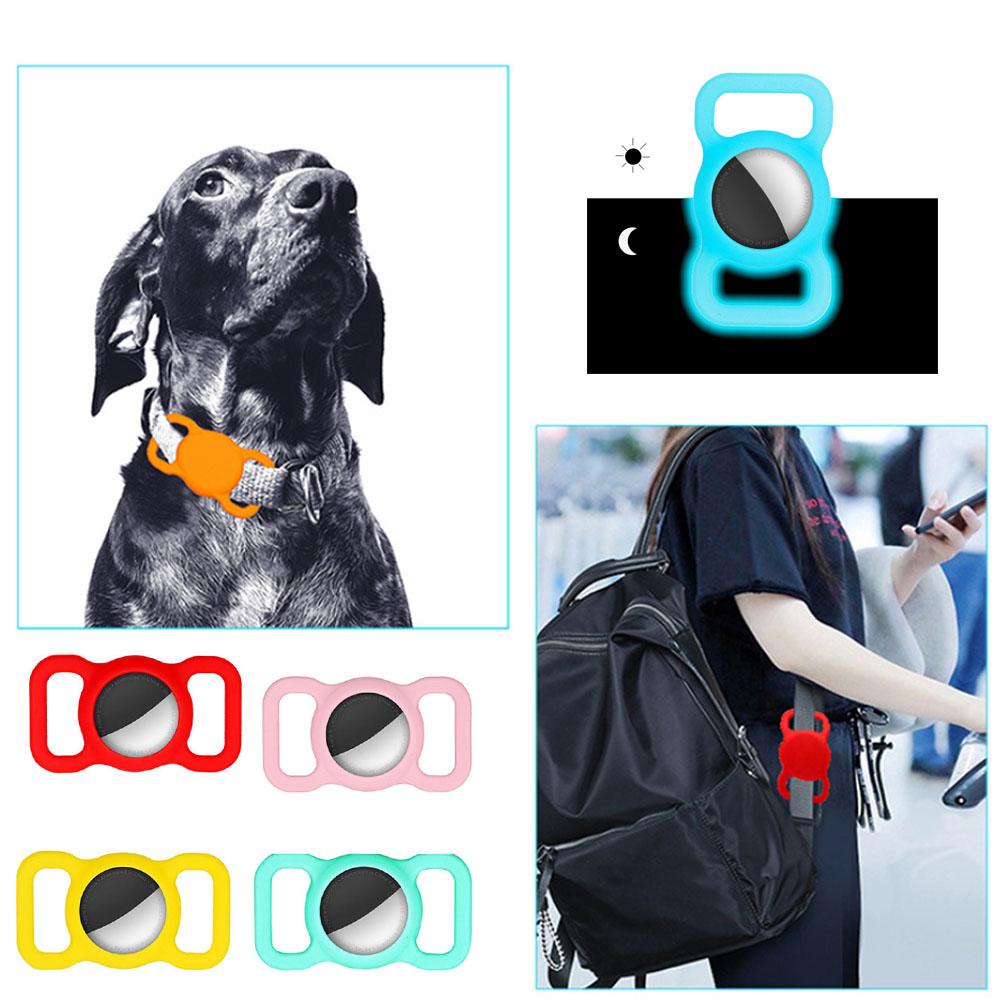 Top AirTags Pelindung Lengan Anjing Kunci Kokoh Locator Housing Anti Hilang Kunci Ring Perlengkapan Hewan Peliharaan Tracker Cover