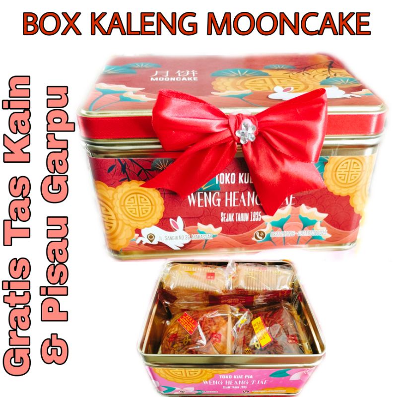 

Kue Bulan 2 Telur Moon Cake Kenari Pia Sangir weng heang tjae Isi 4 Biji / Dos