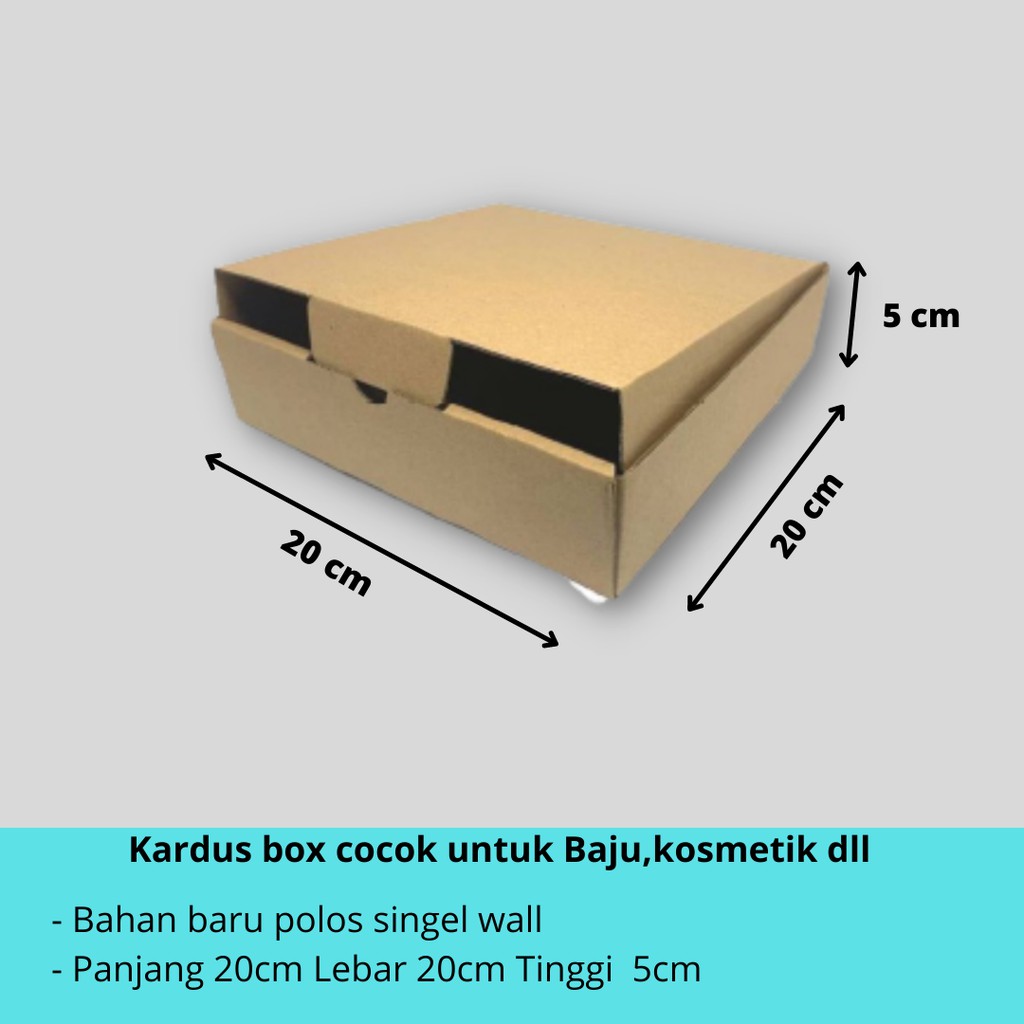 

Kardus 20x20x5 Box Die Cut dan Easy Usage Kardus Box Kardus Packing