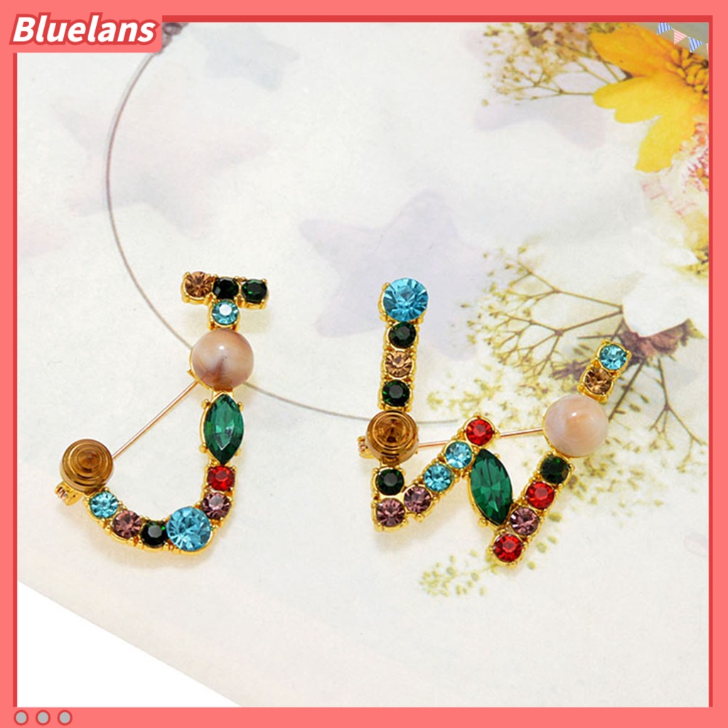 Bluelans Brooch Exquisite Beautiful Colorful Letter Brooch Pin