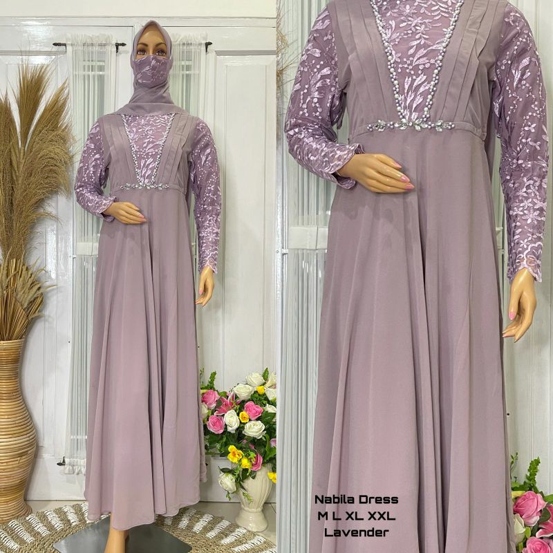 GAMIS NABILLA (free masker) // GAMIS PESTA TERABARU // GAMIS KONDONGAN TERBARU // GAMIS MODREN MASA KINI // GAMIS WISUDA TERLARIS