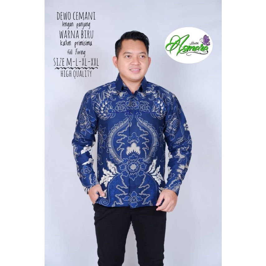 DEWO CEMANI ASMARA KEMEJA BATIK PRIA SOLO LENGAN PANJANG PENDEK LAPIS FURING ATASAN PREMIUM MODERN MAHKOTA NAVY BIRU MAHKUTO GUMELAR NAGA BULAN COKLAT SEJAGAT MERAH KATRESNAN UNGU KEMBANG BIRU ANGGORO WHITE COFFE LAYUNG MERAH WIRAYUDA HITAM BRAMANTYO KLA