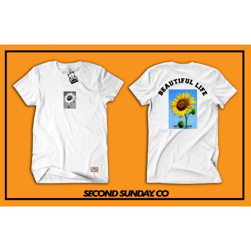 Kaos Distro Bunga Matahari | Kaos Distro Murah | Kaos distro second Sunday
