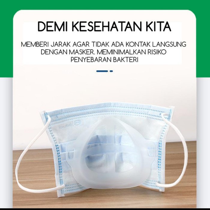 [Ready Stok] Penyangga Bracket Masker Mask Silicone 3D Dewasa Hijab Masker Anti Sesak Anti Pengap