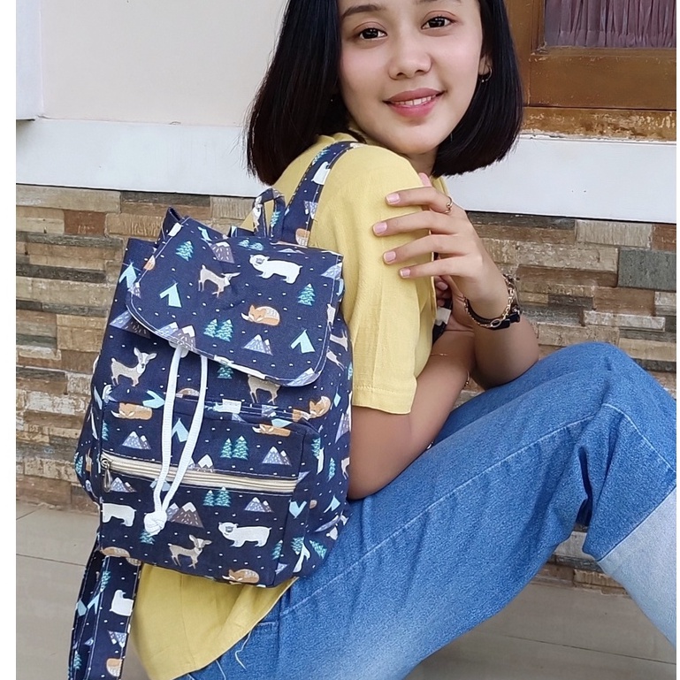 RANSEL  SERUT//TAS WANITA//TAS RANSEL WANITA//TAS SERUT WANITA//TAS SEKOLAH//TAS KANVAS// RANSEL SER