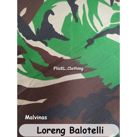 Bahan Kain Loreng Balotelly Camo Balotelli Malvinas AD Angkatan Darat Balotelli Matra Darat NKRI Terbaru