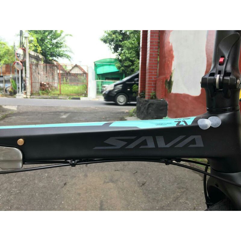 sepeda lipat seli SAVA black tosca new grupset rd shimano 11speed