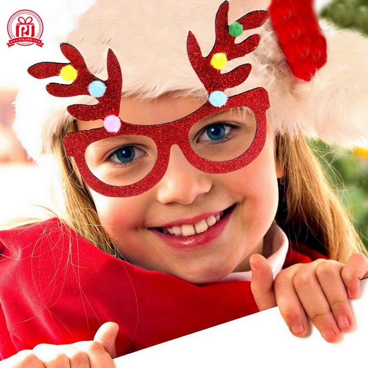 [Christmas Products]Merry Christmas Tree Reindeer Glasses Decoration