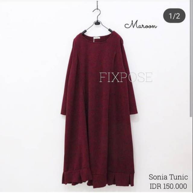 SONIA TUNIK MAROON FIXPOSE (Busui Friendly)