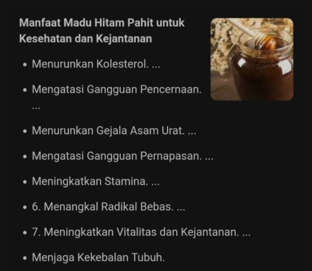 

Madu hitam