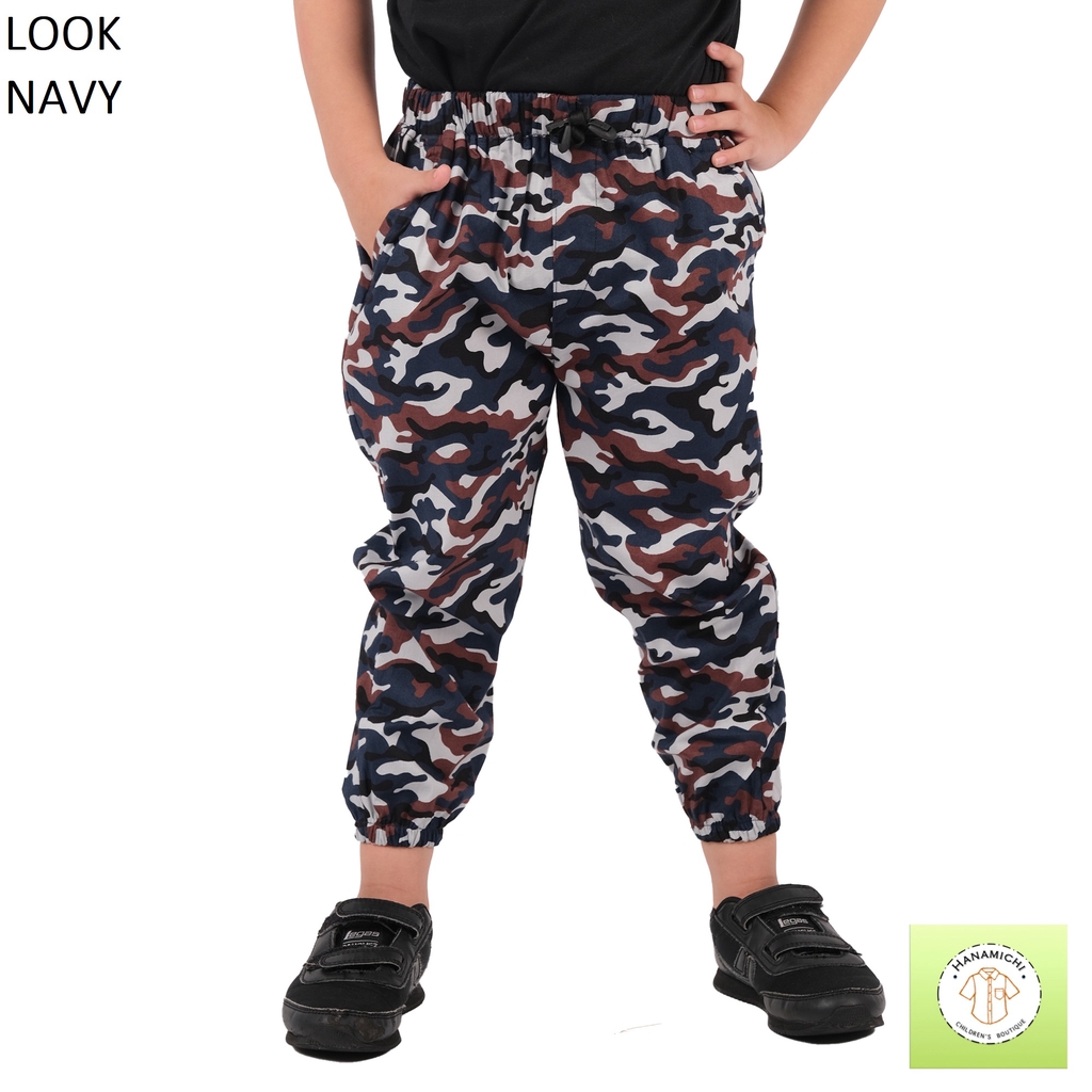 Hanamichi LOOK Celana Jogger / Joger Panjang Anak Motif Camo